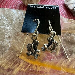 Navajo Handcrafted “Eagle” Petite Sterling Silver earrings